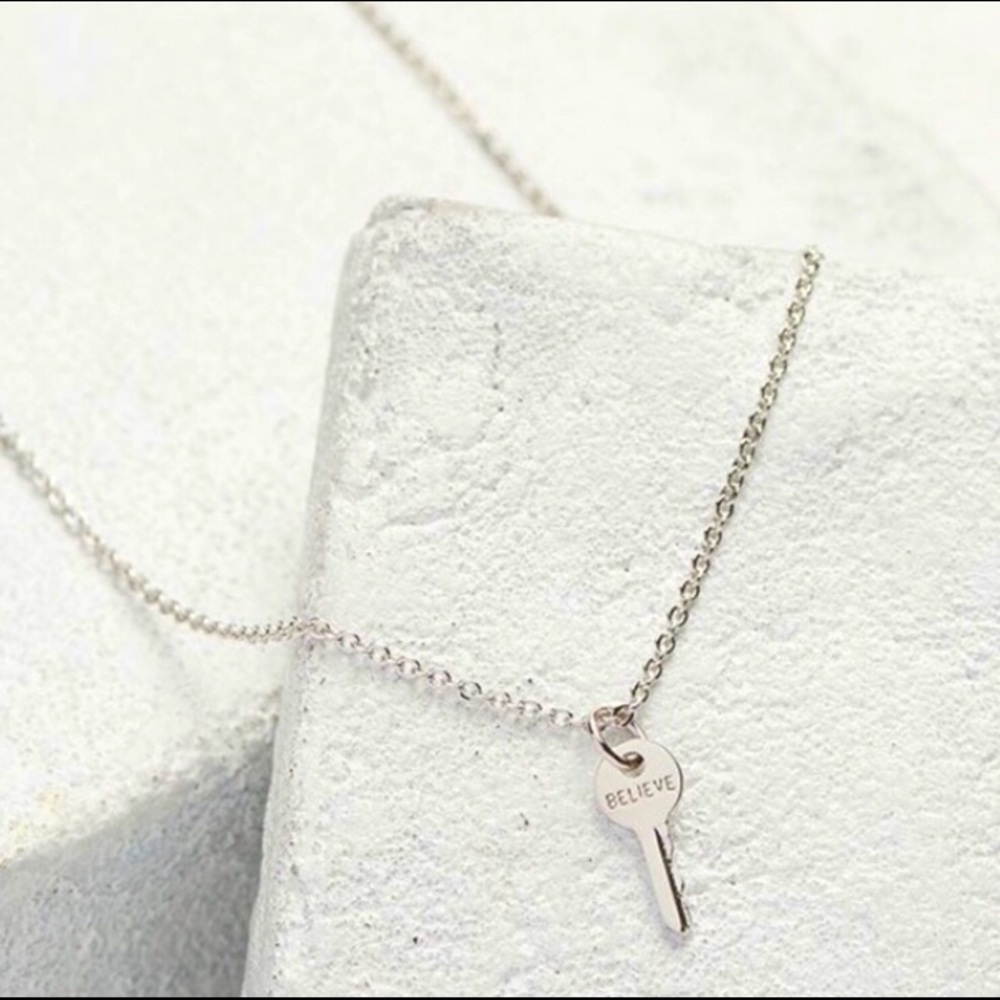The giving keys sterling silver mini key necklace